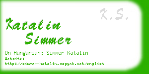 katalin simmer business card